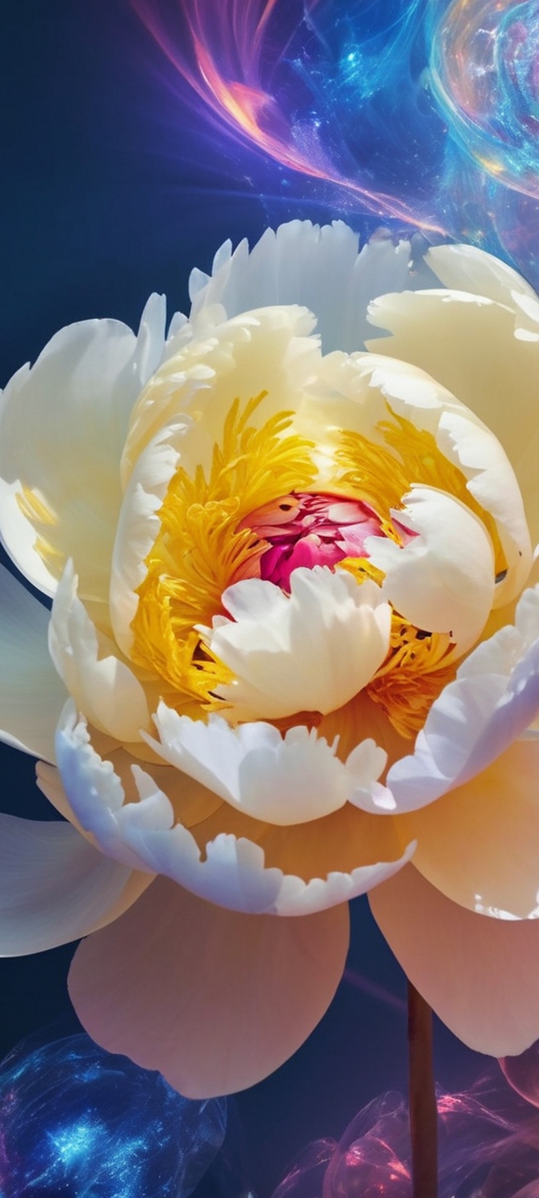 95  96背景是深蓝色与紫色的渐变,如同夜晚的星空,深邃又神秘.