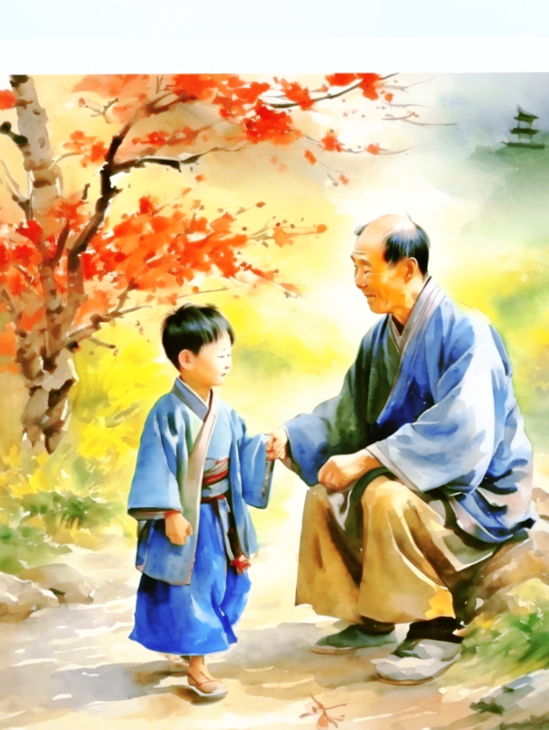 ai助手创作季#《天伦之乐2》 在这个温暖的午后,我瞥见了这幅画面:一