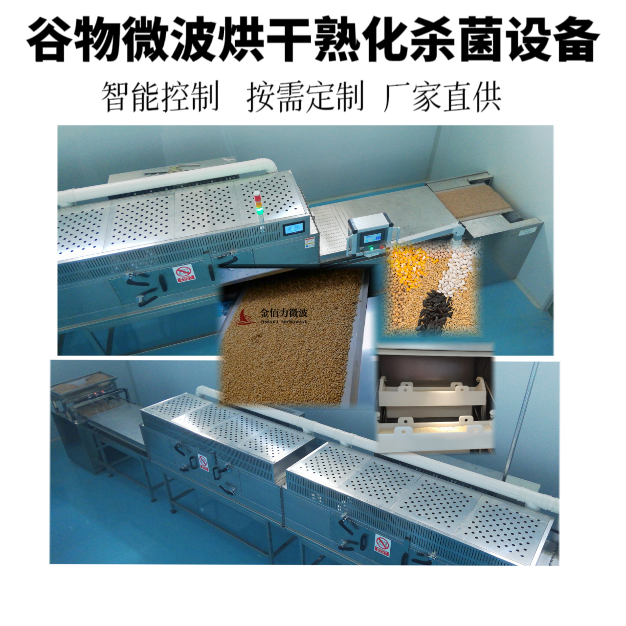 黄豆微波熟化机有除腥功能  杂粮微波熟化机  江苏微波熟化杀菌设备