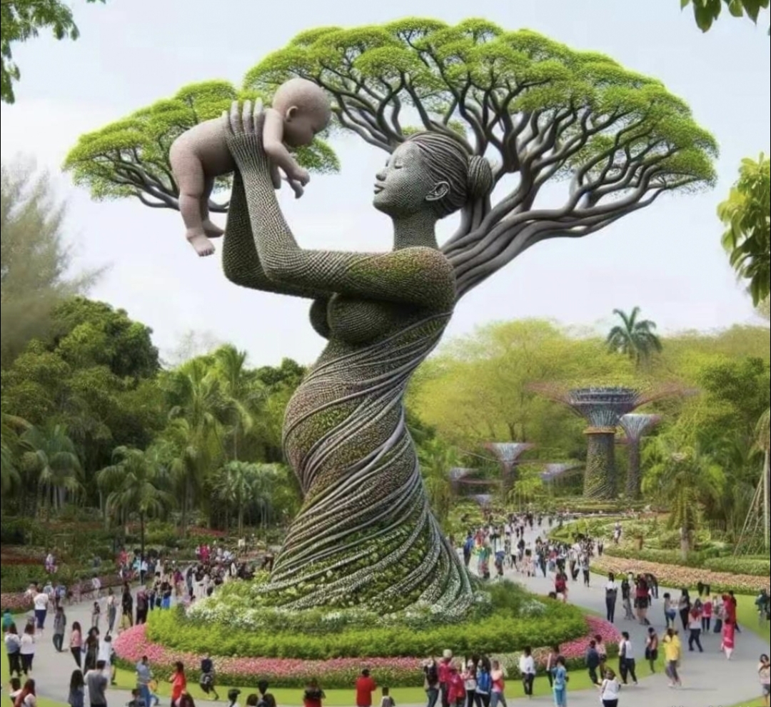 位于公园深处的她们,仿佛是大自然的化身,散发着生机与活力.