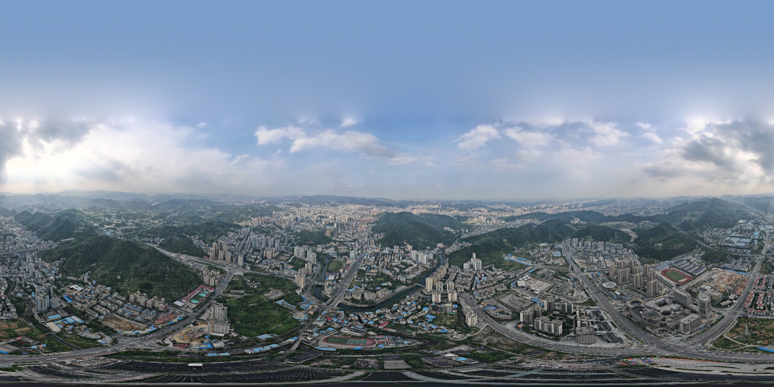 旅行摄影 遵义市全景图.