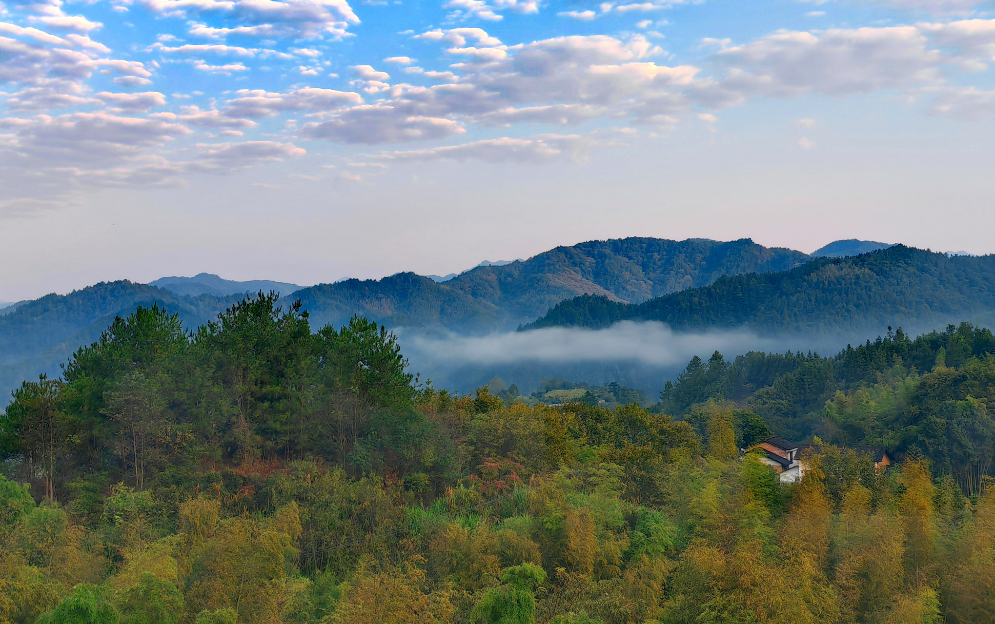 大围山下,浏阳河畔,风景如画,友情长存.