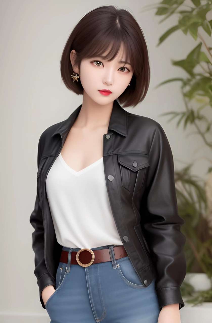 短发二次元美女