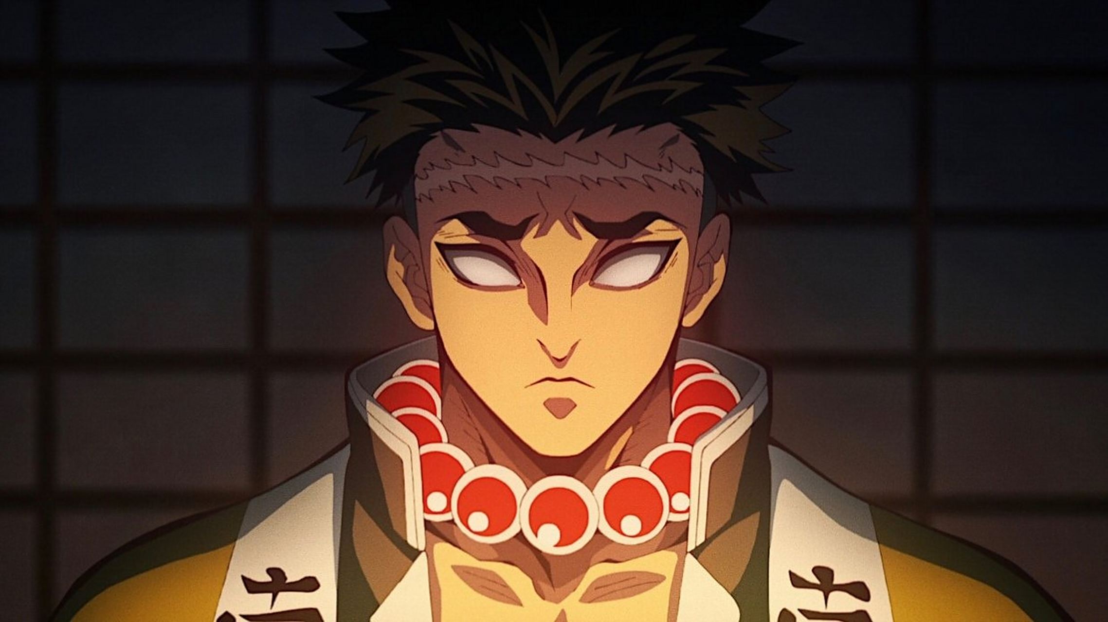 鬼杀队最强柱岩柱悲鸣屿行冥,27岁觉醒斑纹,在最终战中还能将日轮刀