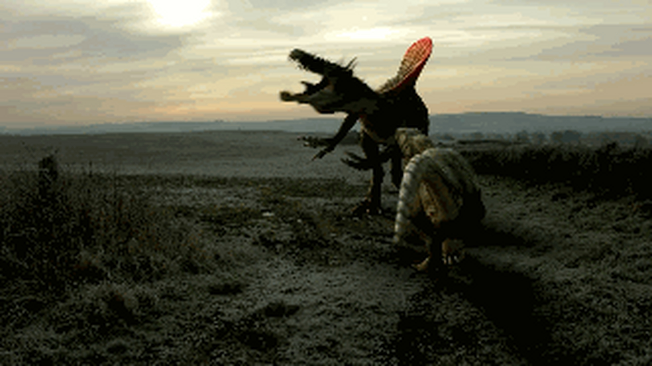 《远古巨兽大复活》棘多拉的最强表现:一巴掌秒杀鲨齿龙