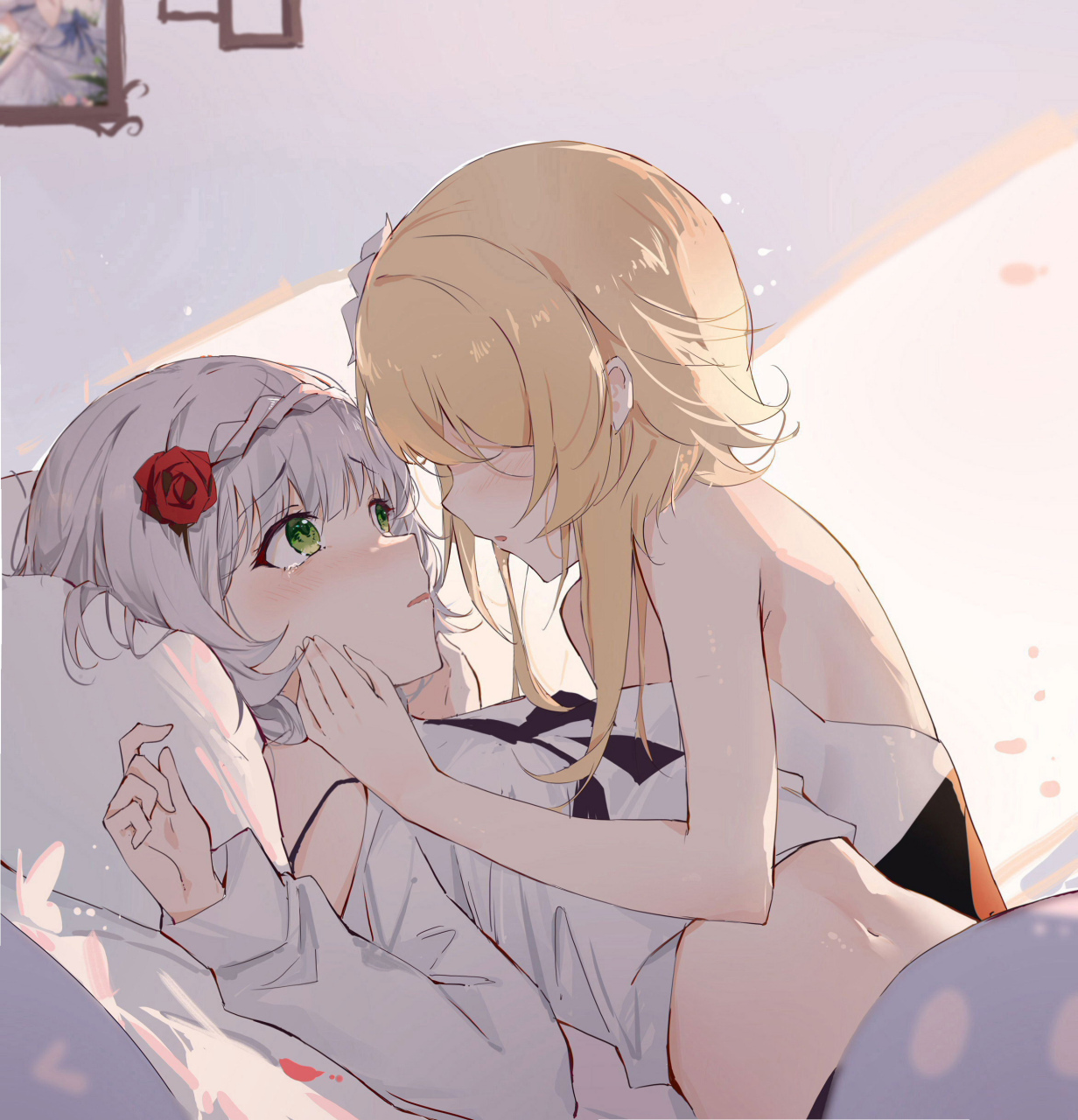 【荧与诺艾尔的床照】 百合贴贴,真香!