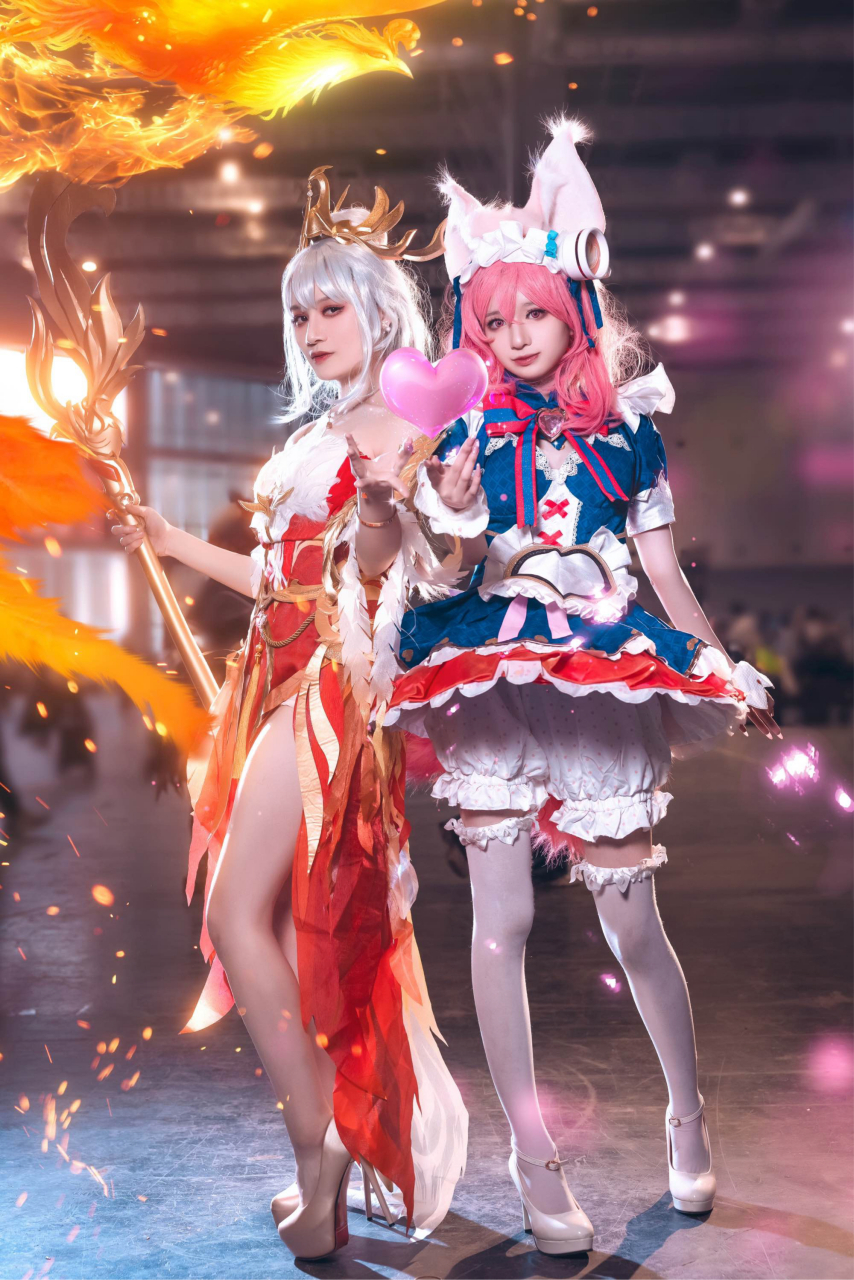 妲己女仆咖啡 王昭君凤凰于飞#王者荣耀cos# #王者荣耀