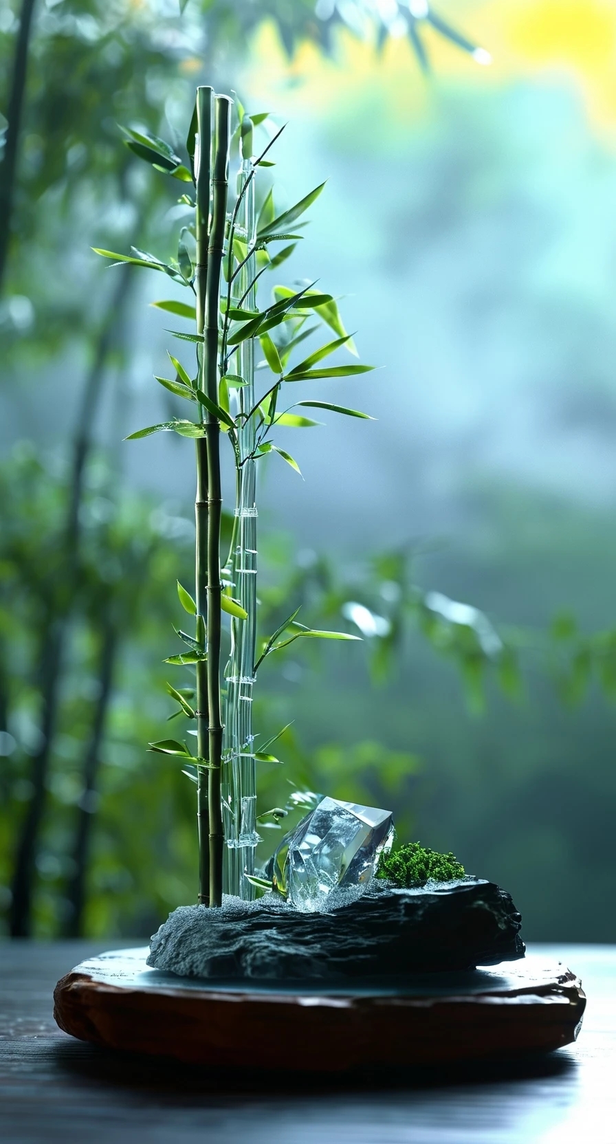 翠竹晶岩,好运相伴,节节高升