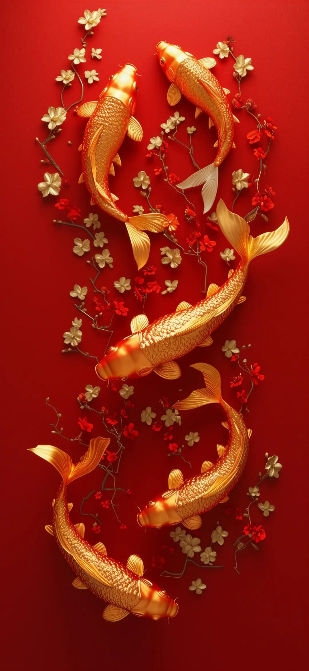 好运锦鲤壁纸,如鱼得水
