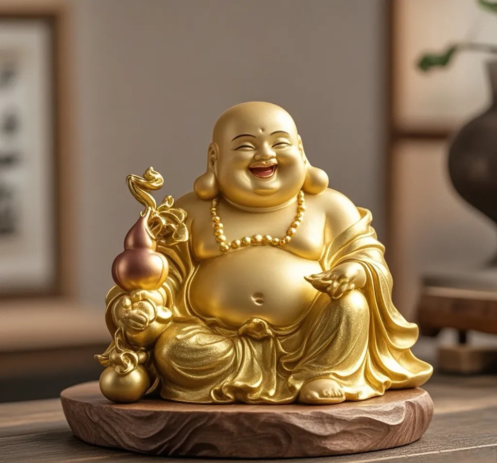 弥勒佛护佑笑口常开,福寿安康