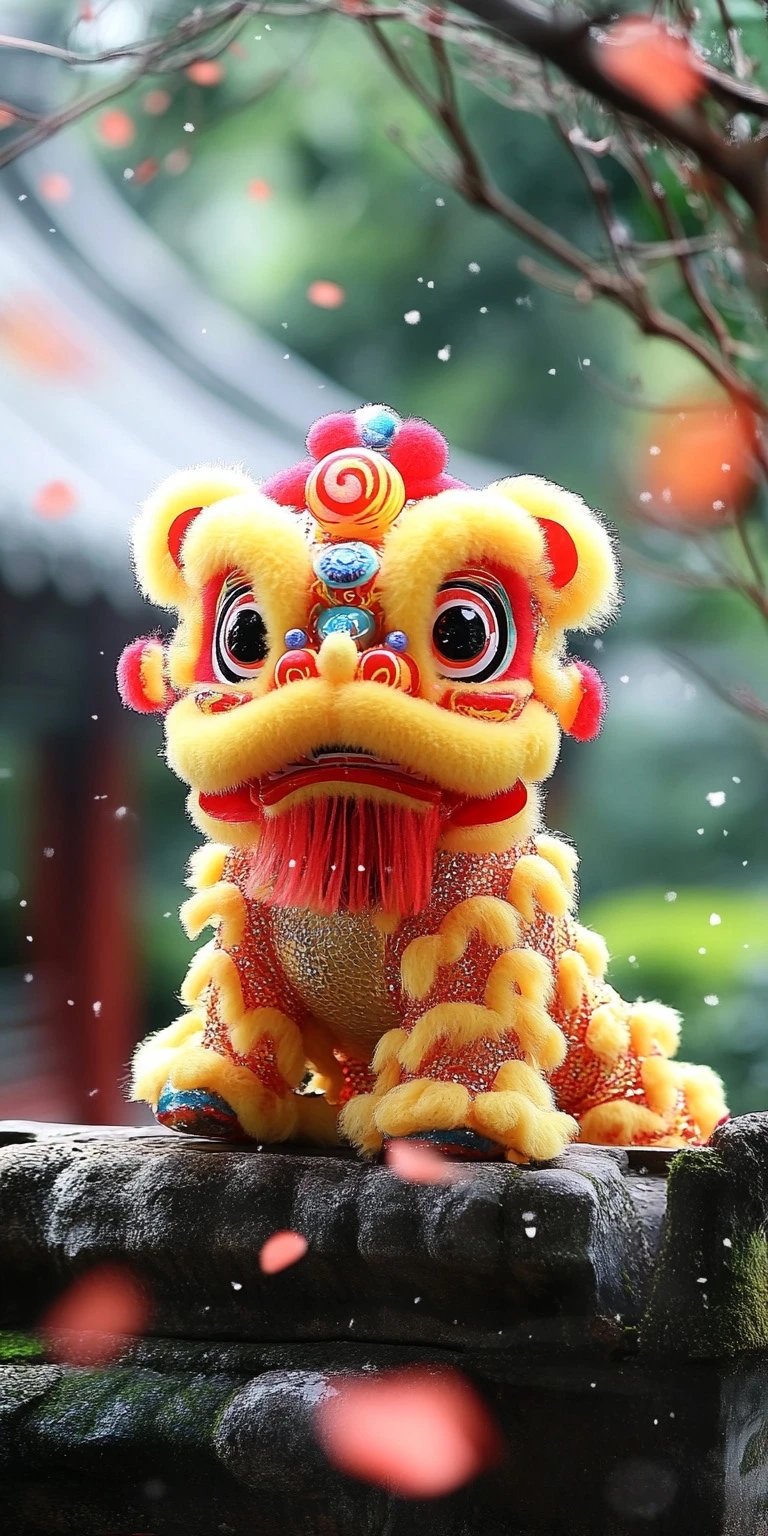 手机壁纸丨醒狮贺新年 多少岁不重要,岁岁平安才重要