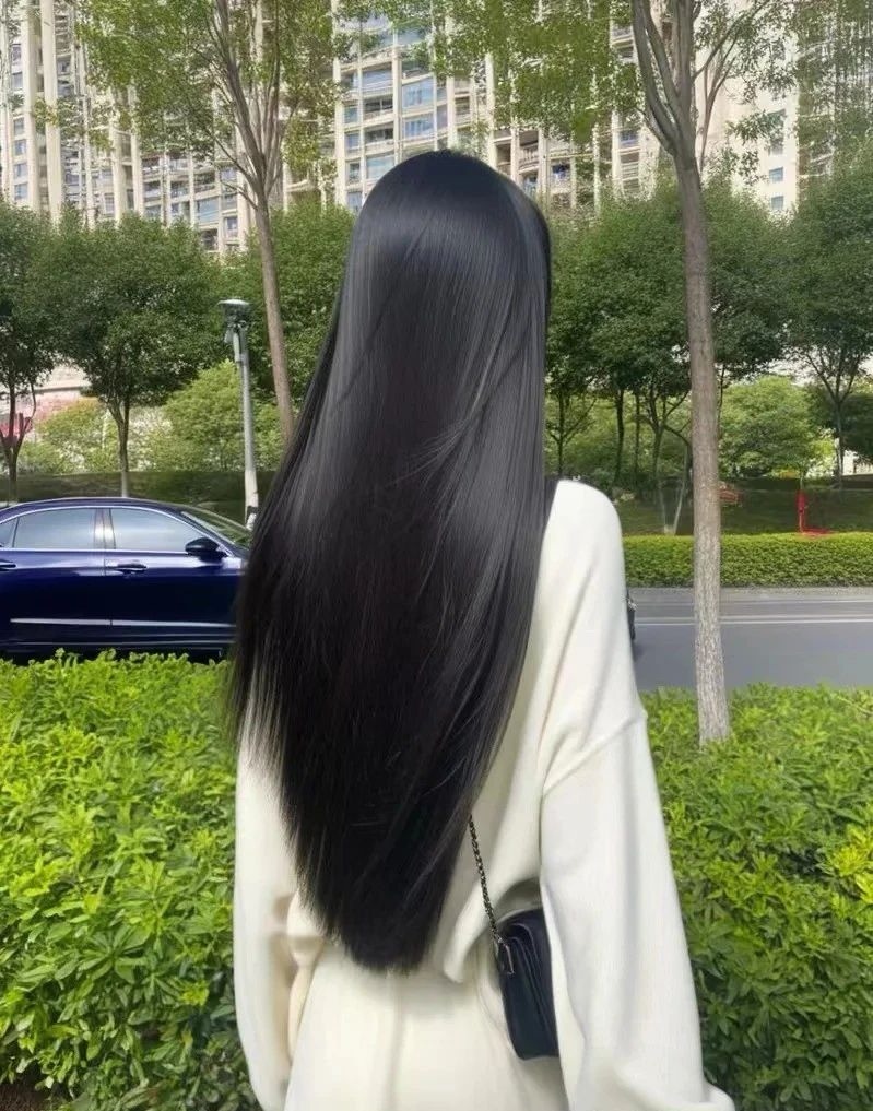 绸缎发背影真的很杀!