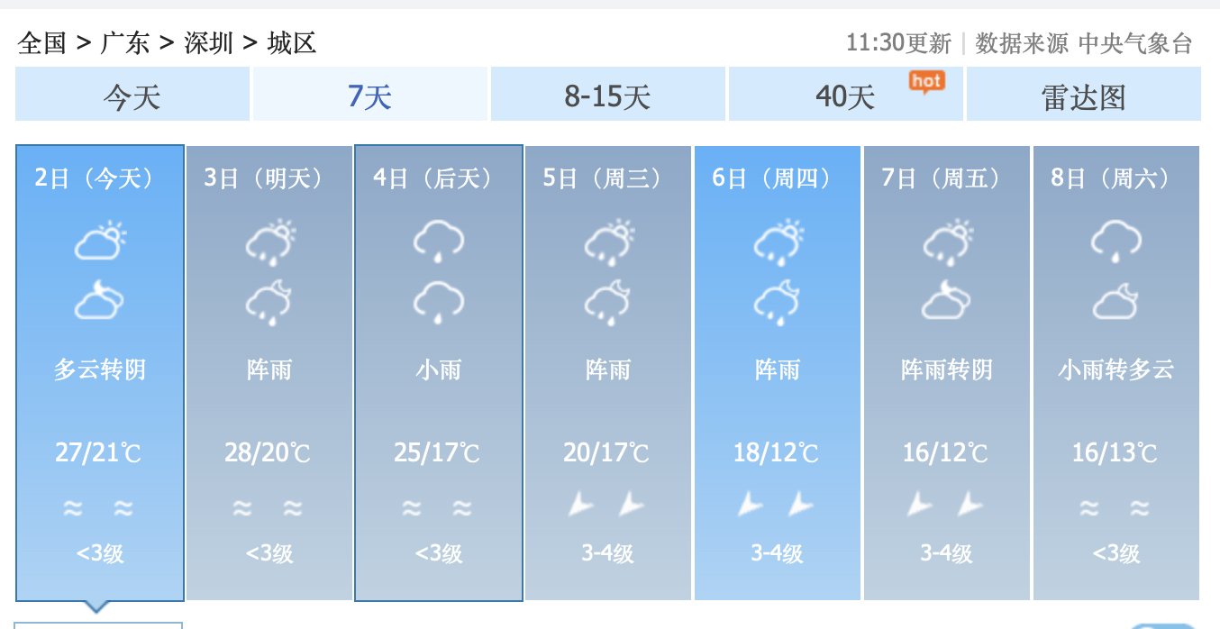 东莞厚街天气预报马上知