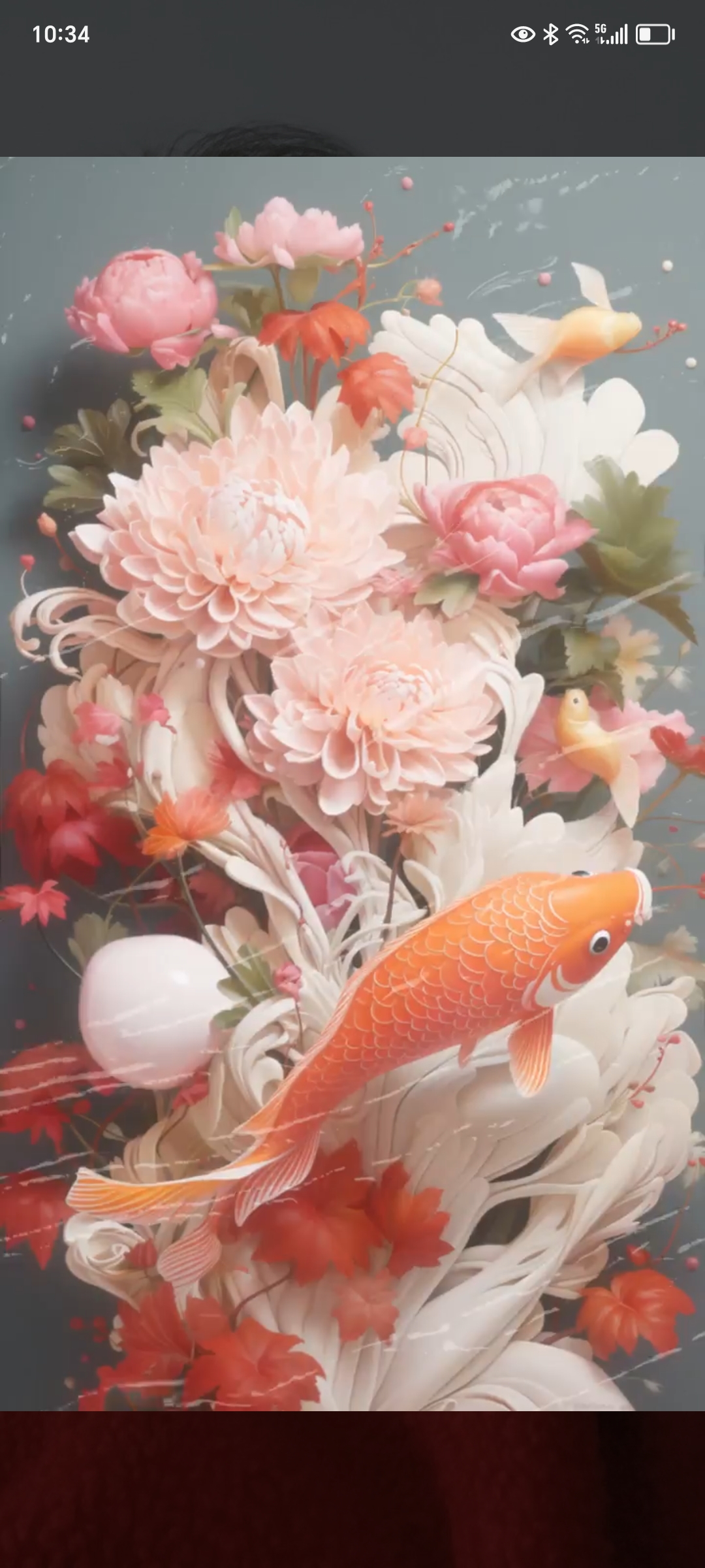 它的鳞片就像金子一样闪闪发光,尾巴摆来摆去,好像在跳舞呢!