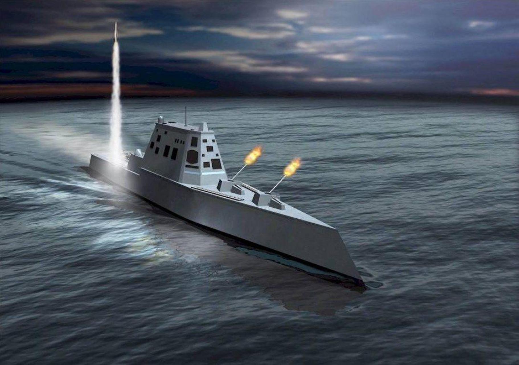 这艘战舰将集合了激光武器,微波武器和电磁轨道炮等