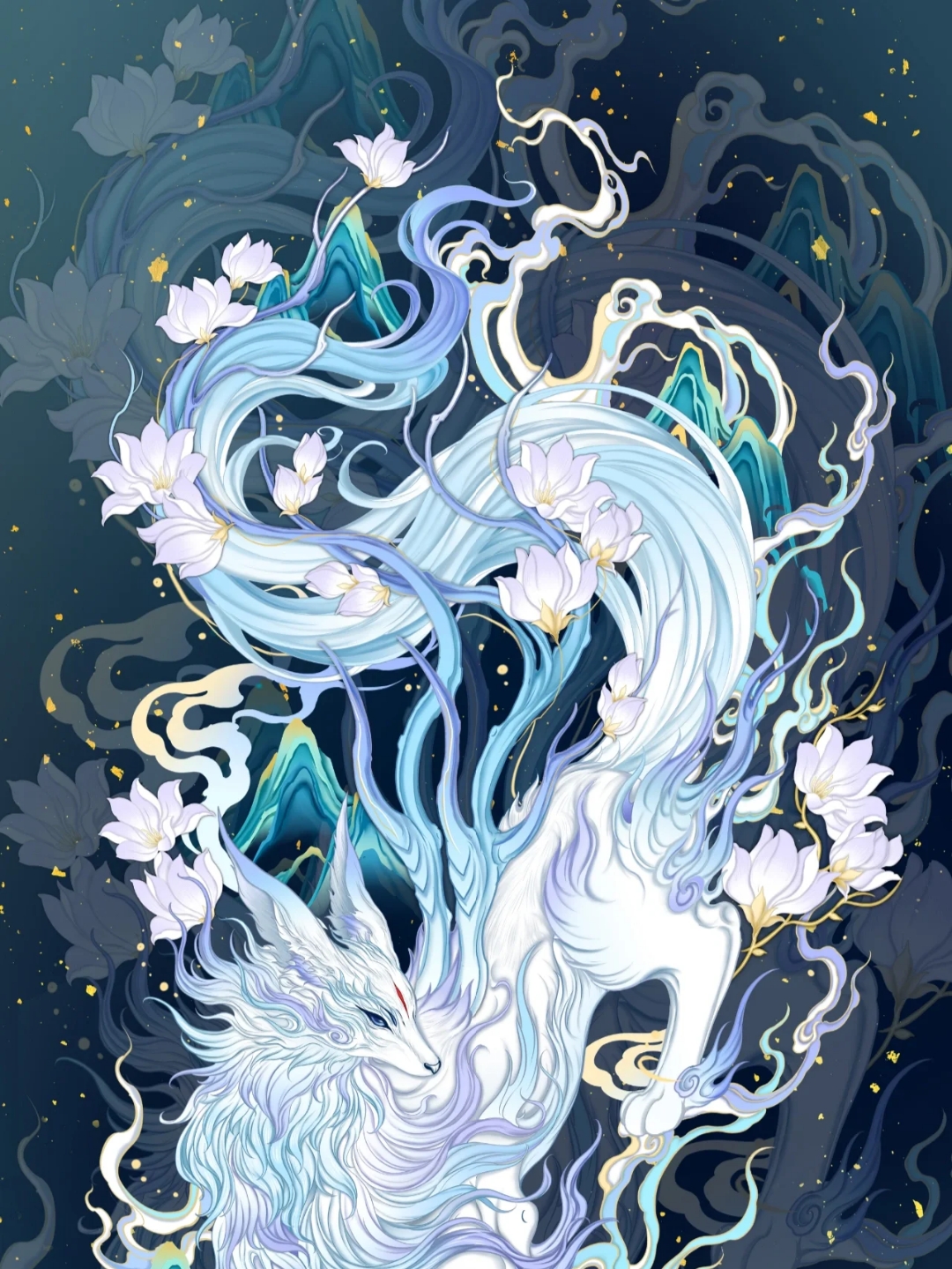 插画〖原创作者,嗷呜小奶熊〗 《山海经》神兽系列,分别有 山海经