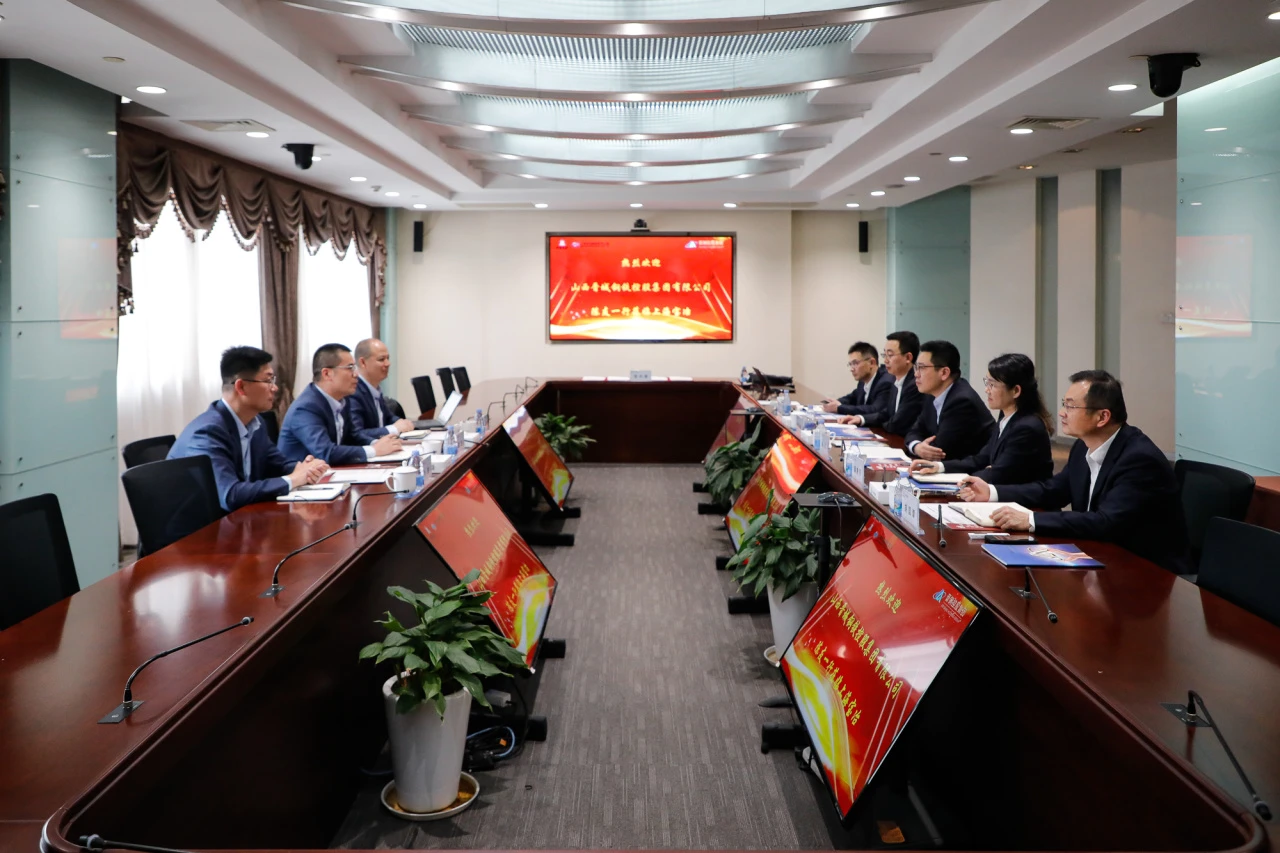 4月11日,晋钢控股集团副总经理陈友一行到访上海宝冶集团有限公司