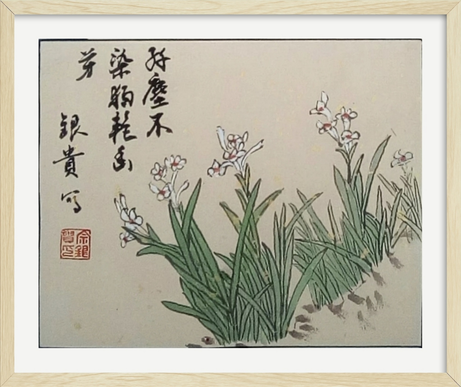 (一) 凌波仙子独幽妍,翠叶金须素面鲜