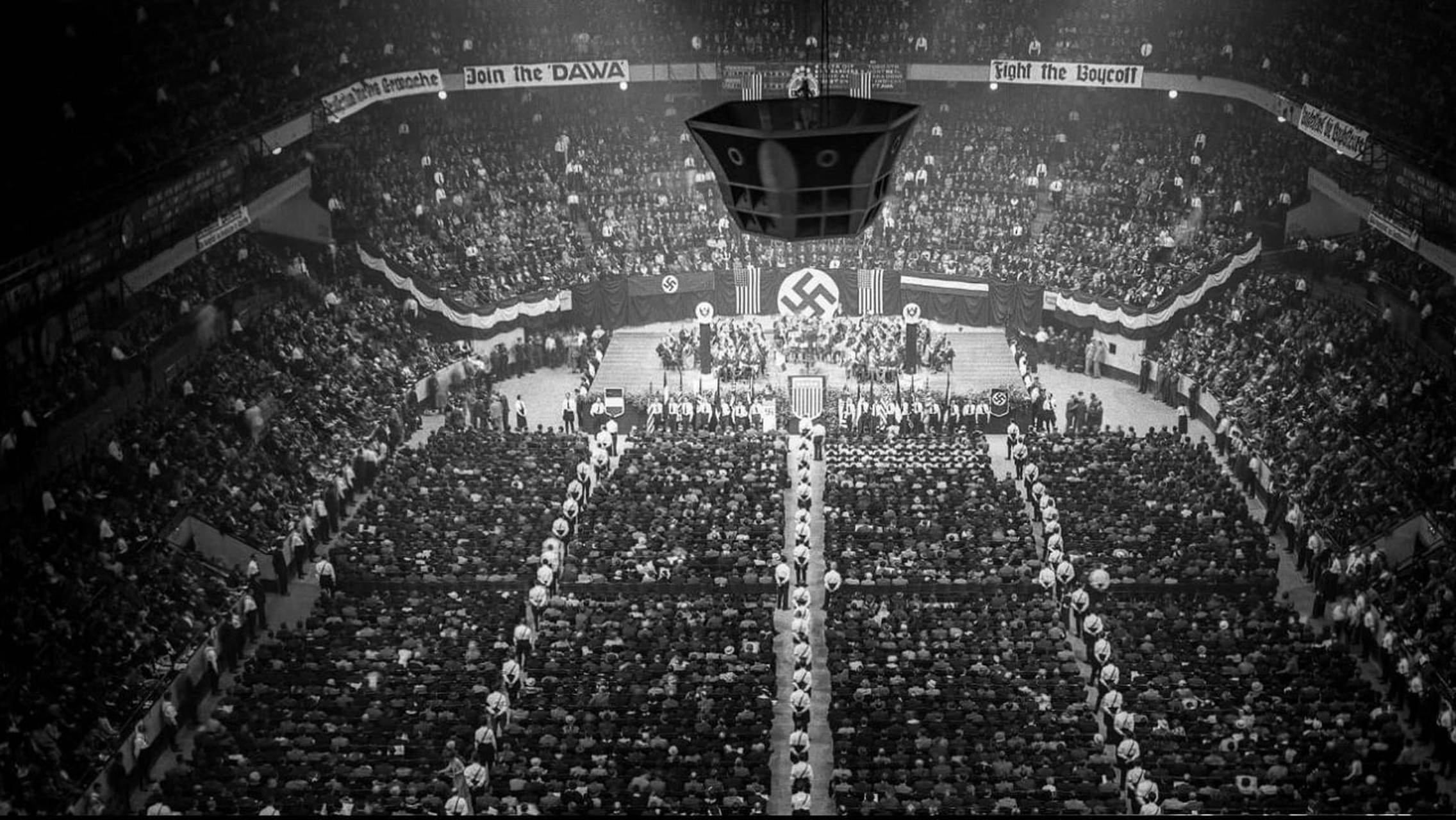 集会由纳粹支持的德国美国战士联盟(german american bund)组织.