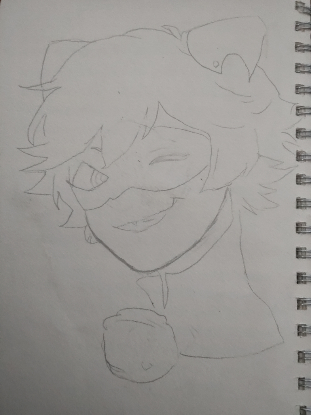 好不容易画了一个黑猫罗尔