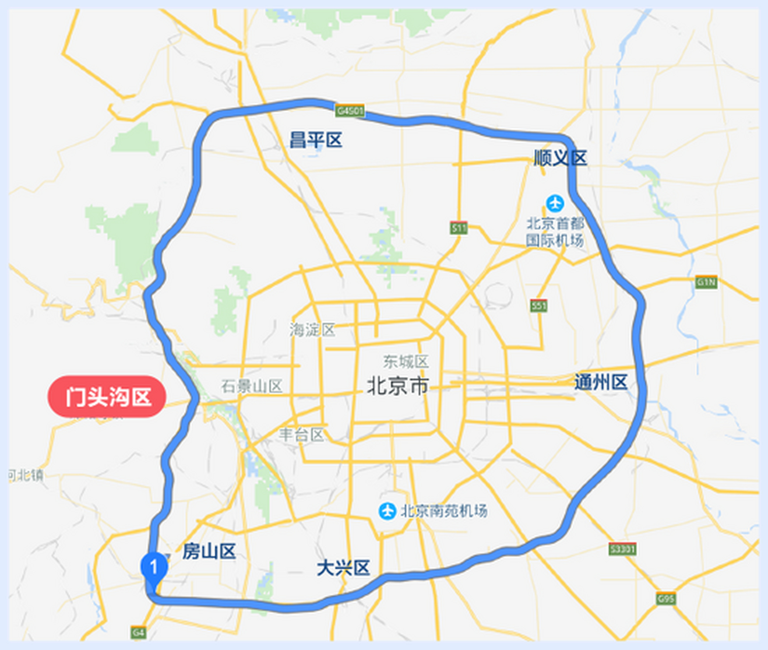 北京环线划分地图图片