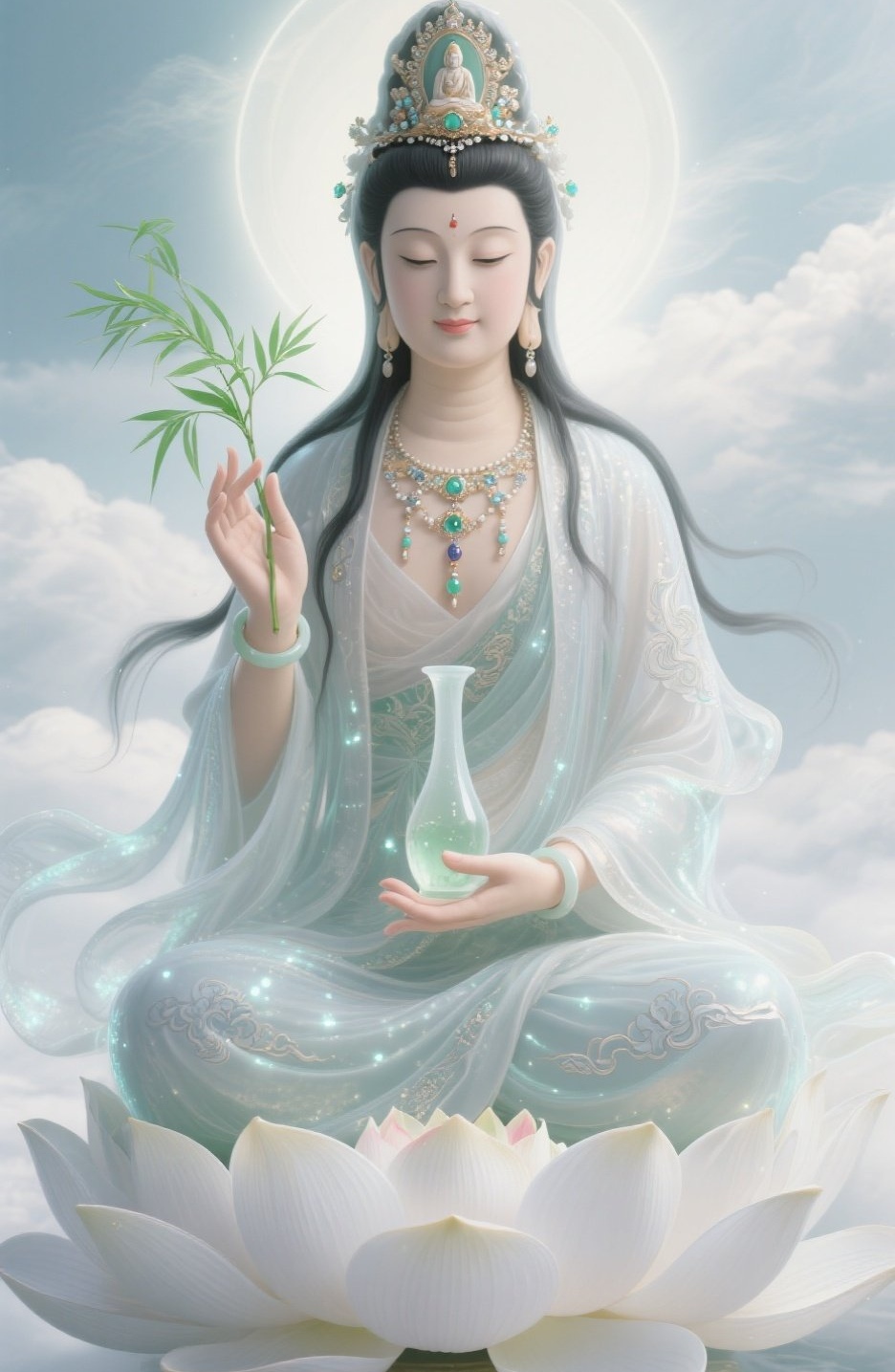 大家都知道观世音菩萨手里捧着一个白玉玉净瓶,玉净瓶中插着一个植物