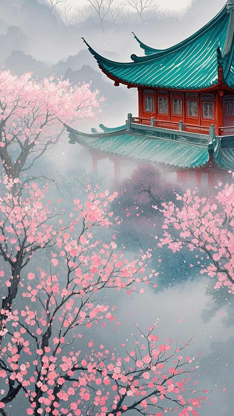 哇,这樱花树下的古风建筑美翻了,周末约起?