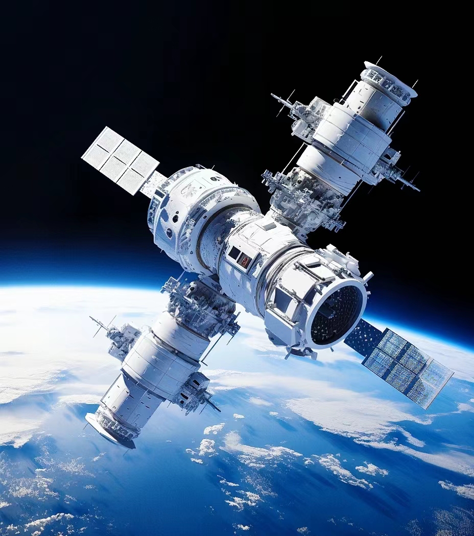 在浩瀚宇宙中,空间站宛如一座闪耀的灯塔,成为星辰之中温暖且坚实的