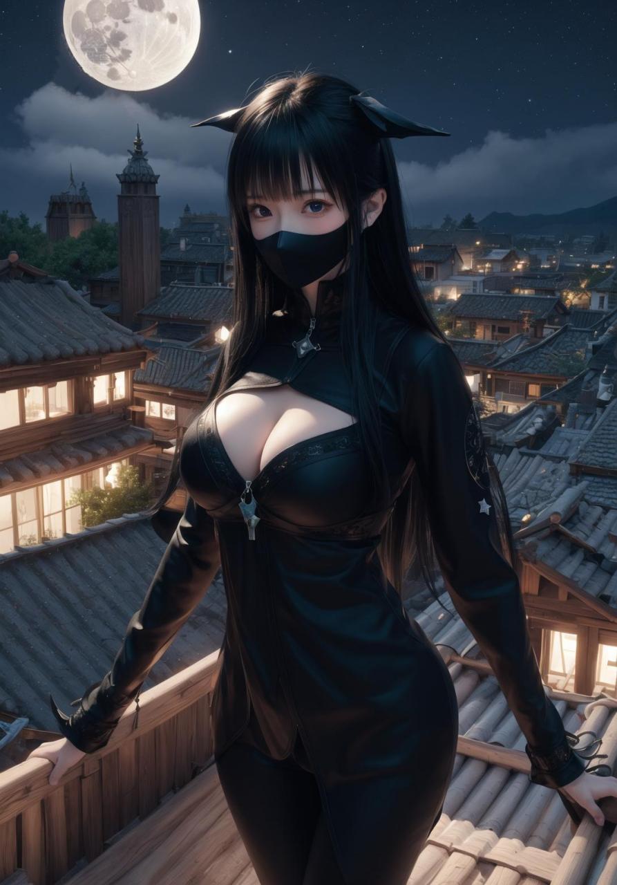 ai性感妖娆的蒙面刺客#二次元美图