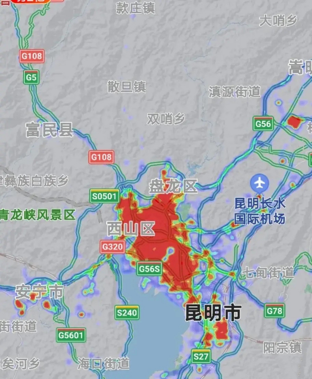 从热力图看,昆明还是与沈阳差一点的 在2019年昆明以6475.