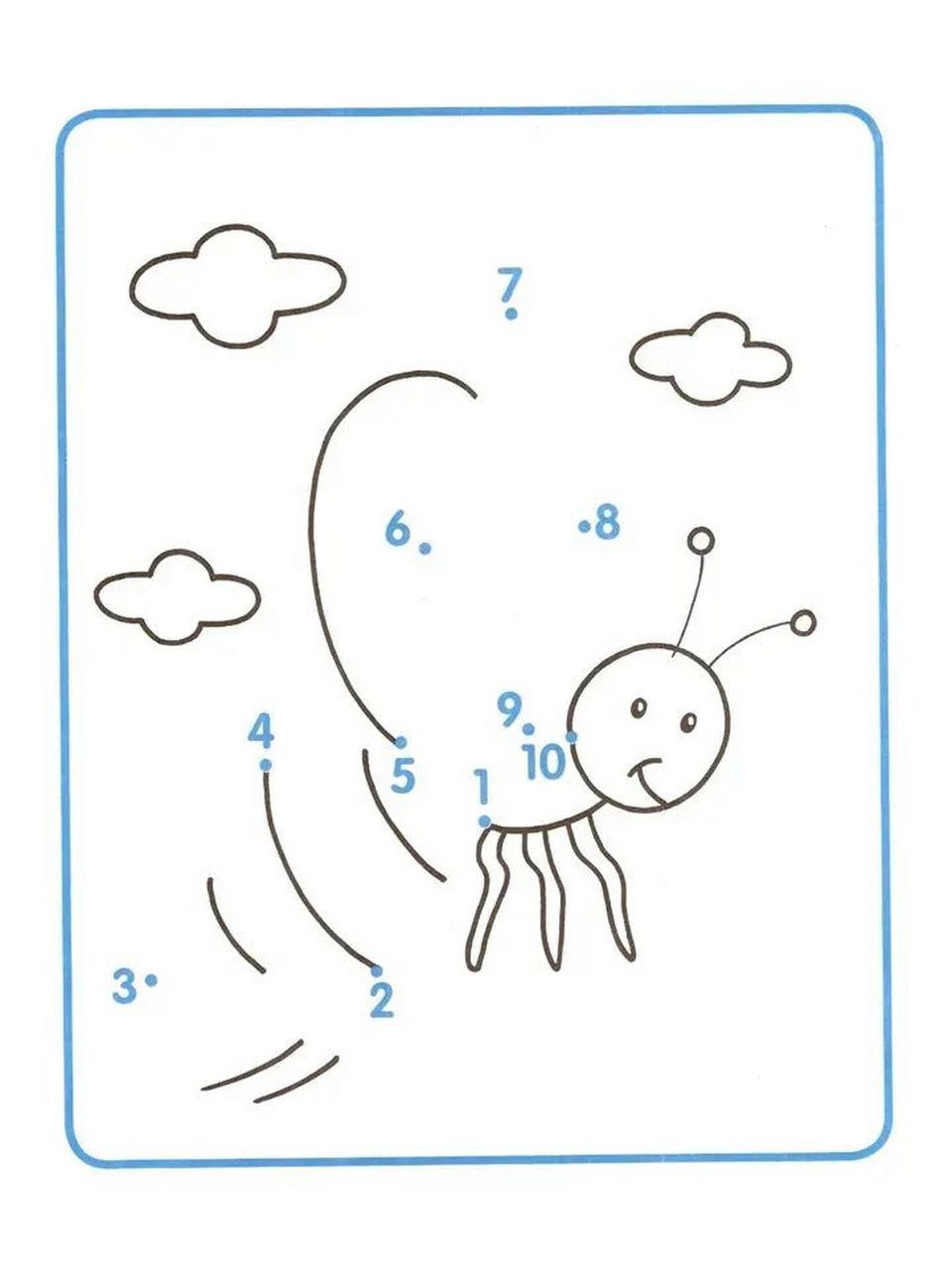 数字连线绘画(简单版) 数字与绘画相结合,激发孩子的兴趣.