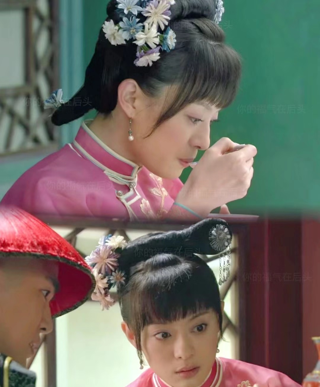 甄嬛,后面的燕尾上还有朵小花唉,好可爱 孙俪你的福气,快来吸!