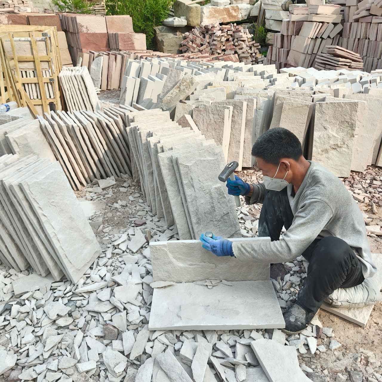 白砂岩蘑菇石# #天然蘑菇石# #蘑菇石外墙砖# #天然蘑菇石# #蘑菇石