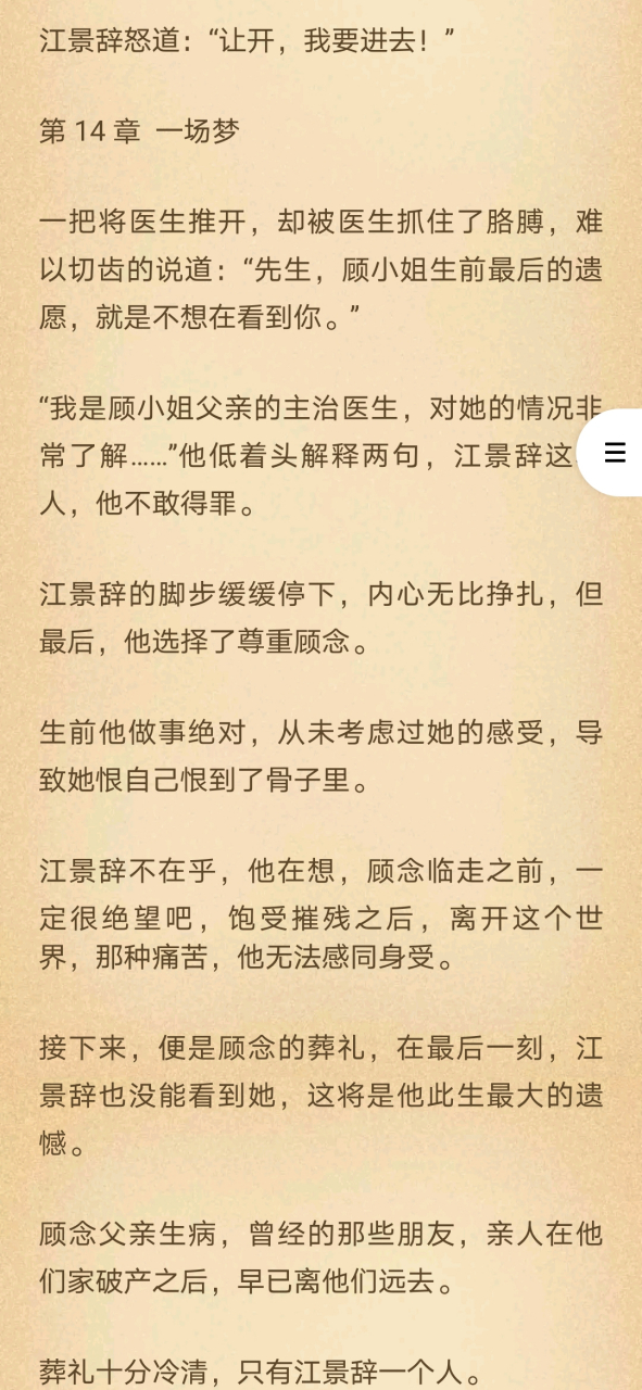 抖音小说《一念成殇小说》又名《顾念江景辞》全文在线阅读