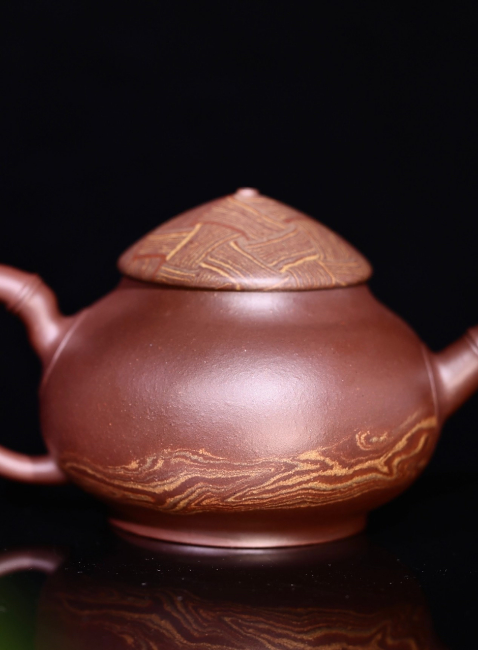 正高工周伯娟全手工绞泥一江秋壶#紫砂壶