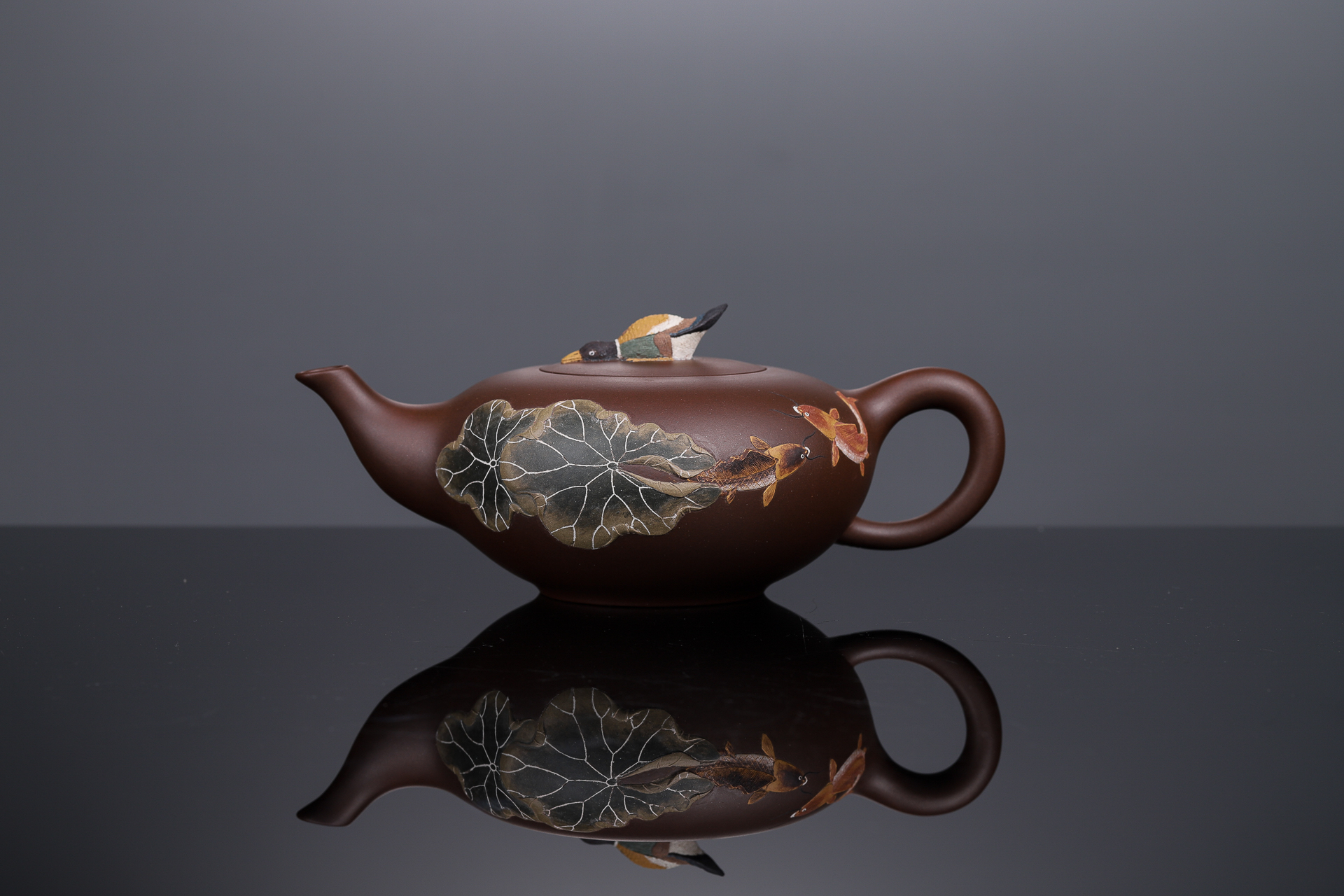 紫砂壶# 张志清泥绘