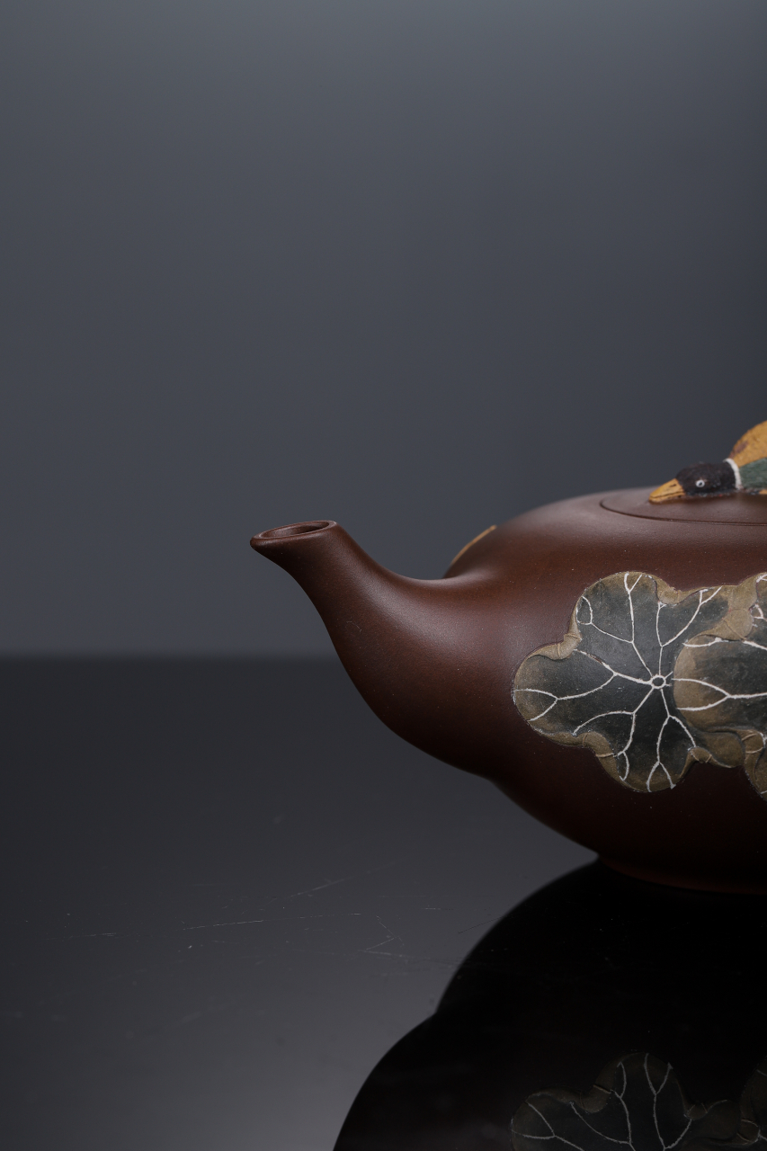 紫砂壶# 张志清泥绘