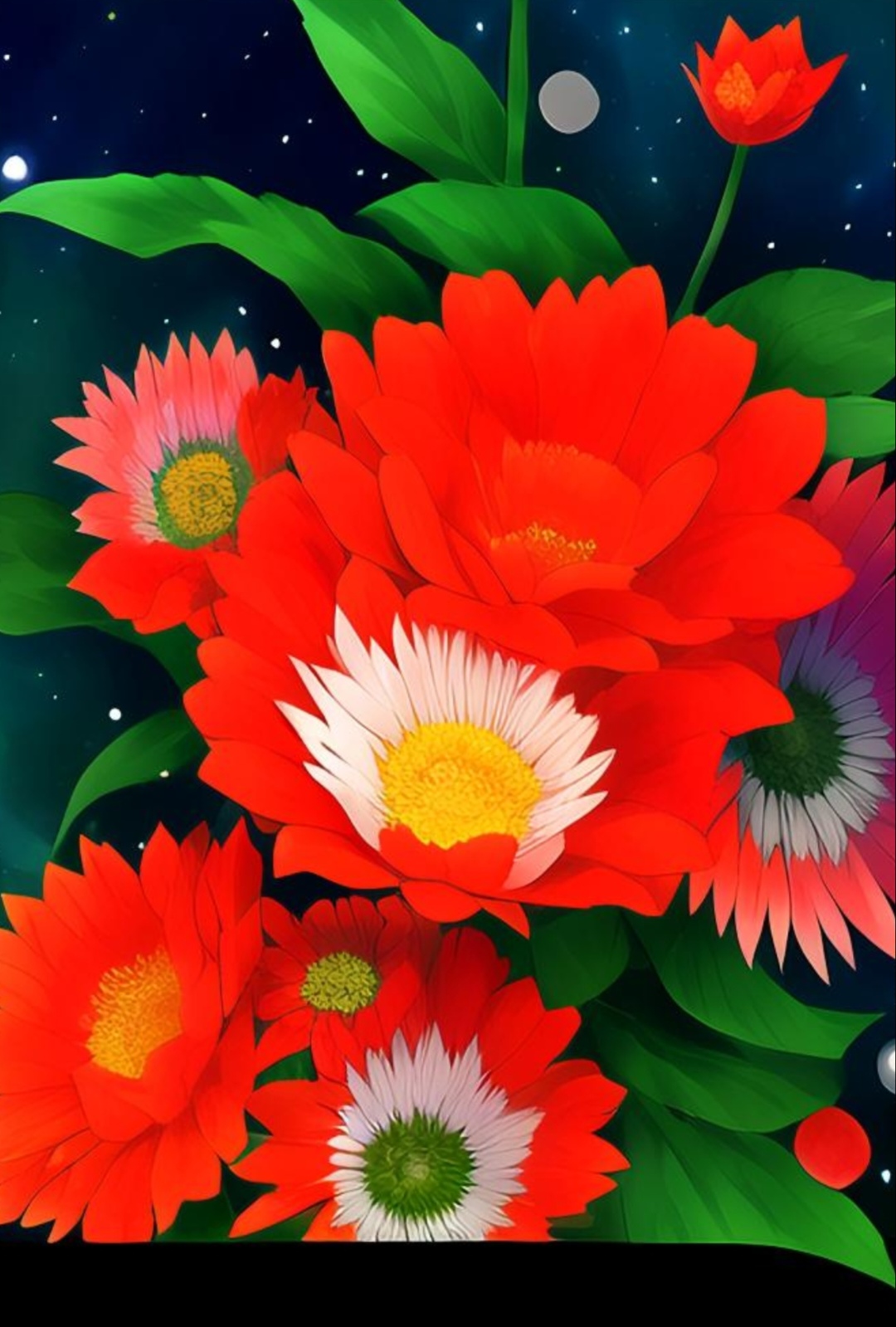 看这色彩斑斓的插花,红色的向日葵,黄色的太阳花,绿色的草,仿佛是大