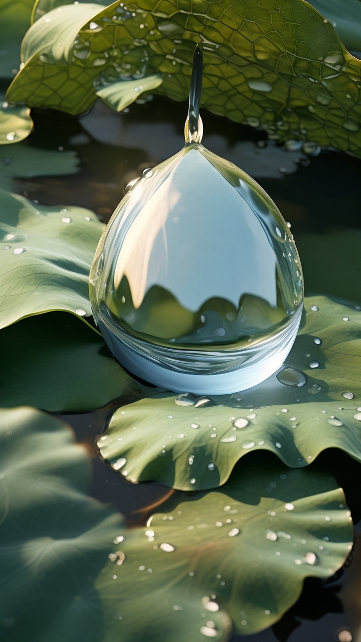 水滴,如诗如画,轻舞在空中,仿佛是大自然的精灵在施展魔法.
