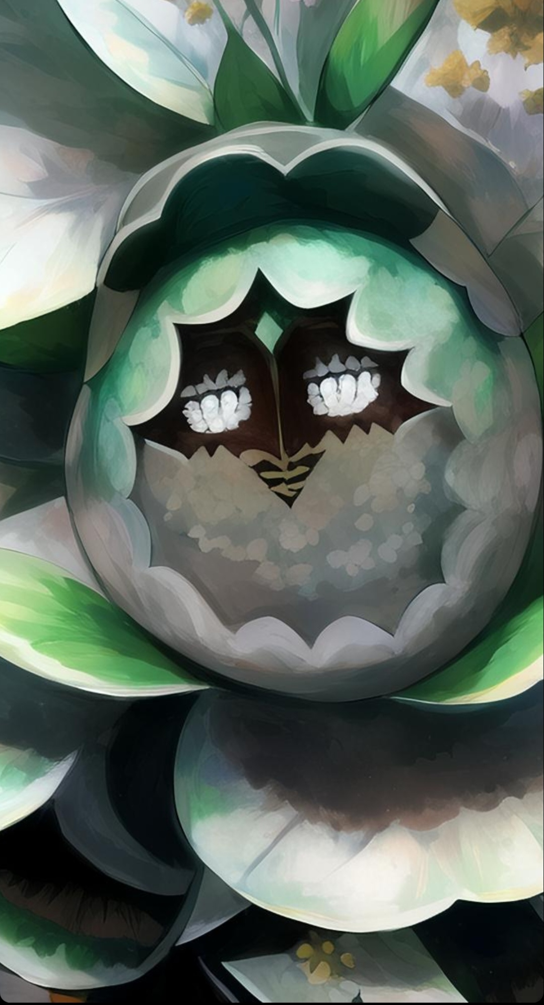 那是一张普通的脸,却有眼睛,嘴巴和鼻子,还有一对翅膀