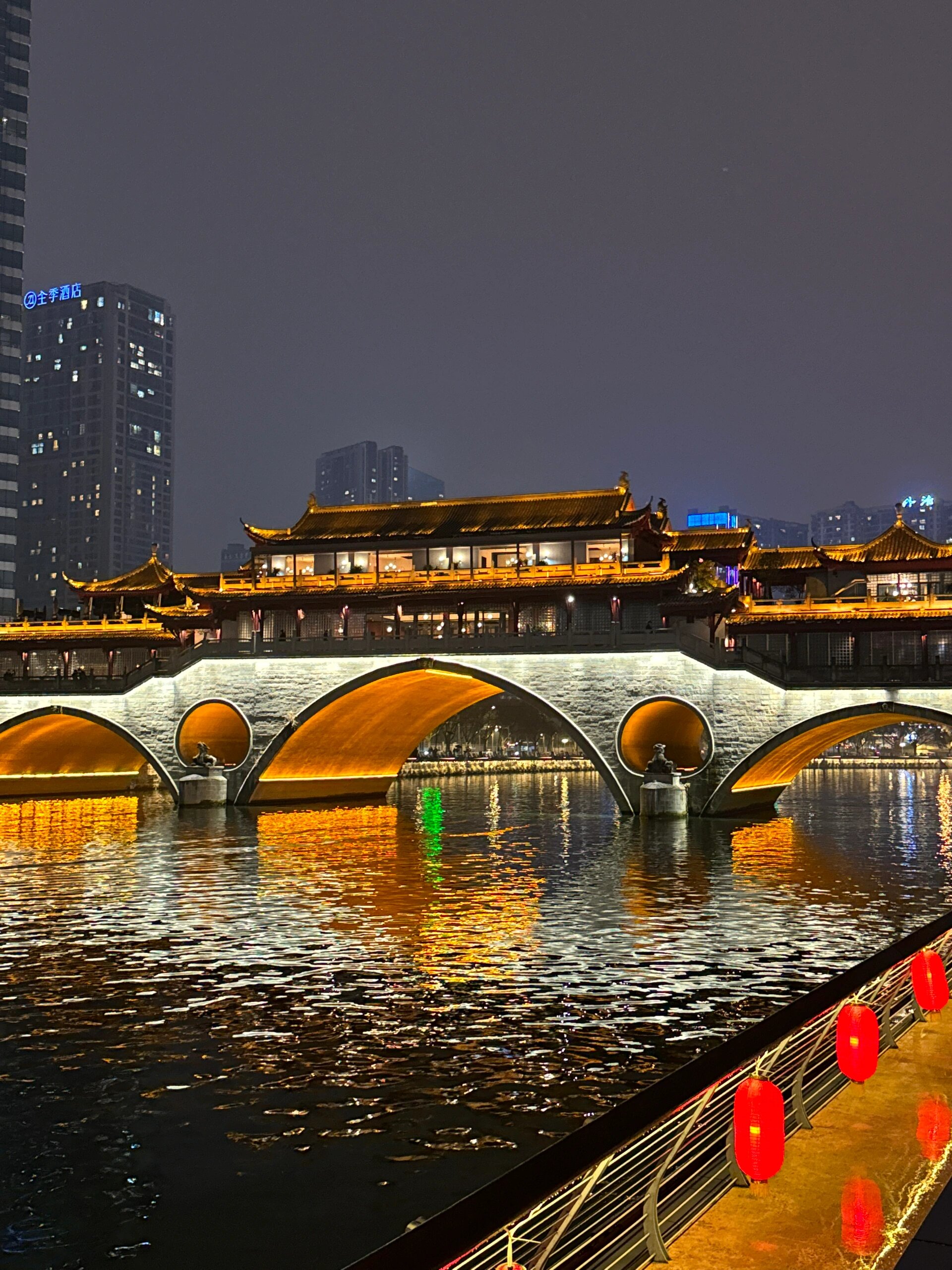 成都市区夜景图片