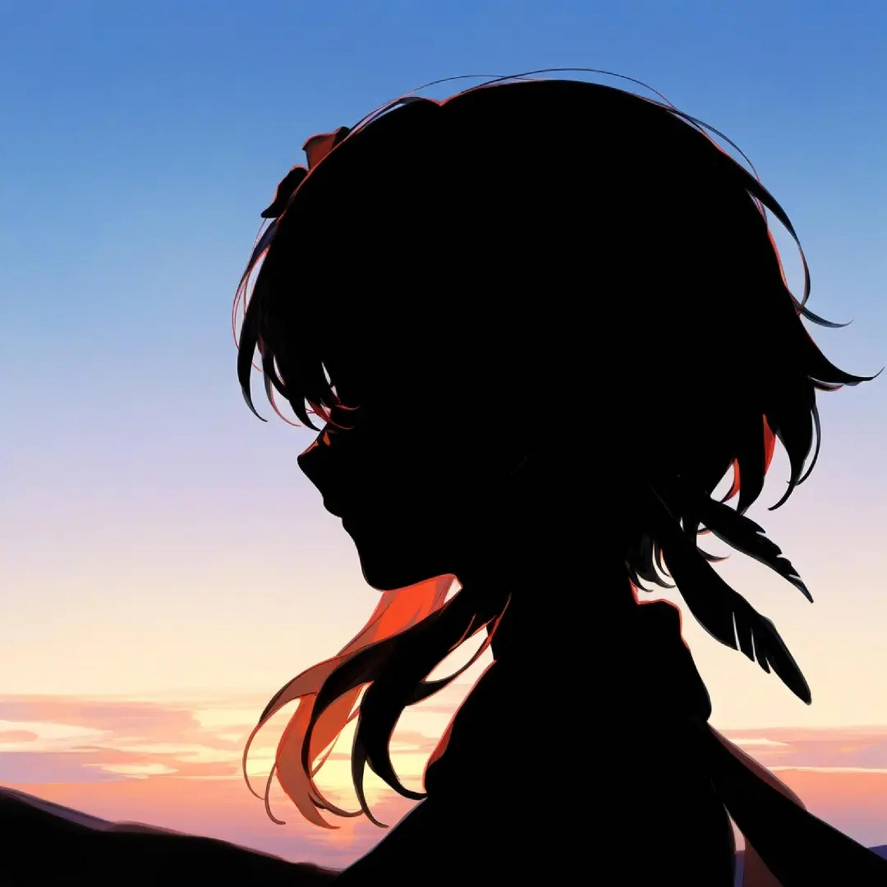 原神夕阳侧影头像