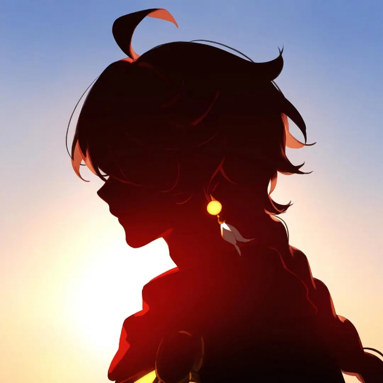 原神夕阳侧影头像