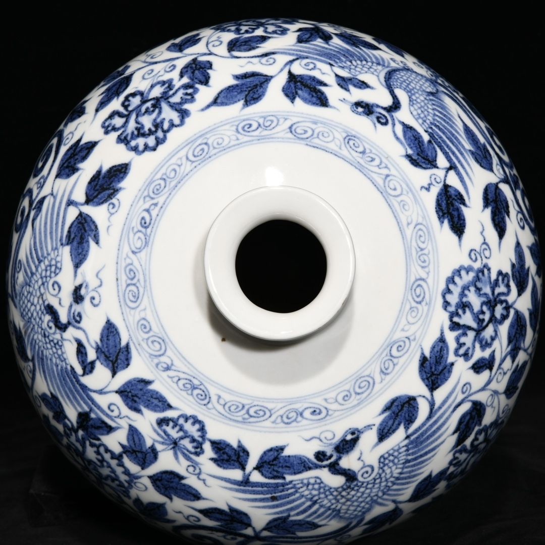 元青花苏麻离青麻仓土高领土四爱梅瓶