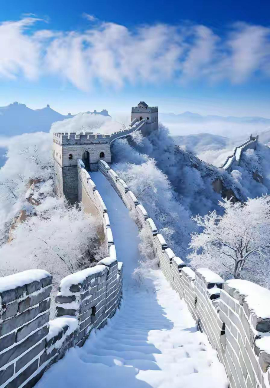 皑皑白雪天地为霜图片