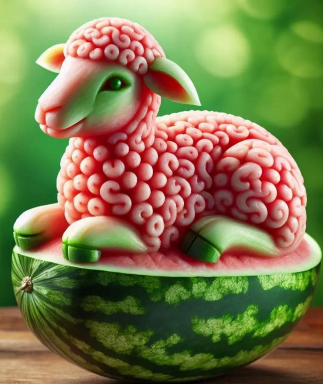 水果艺术•西瓜雕刻 巧妙创新是艺术,栩栩如生精美展.