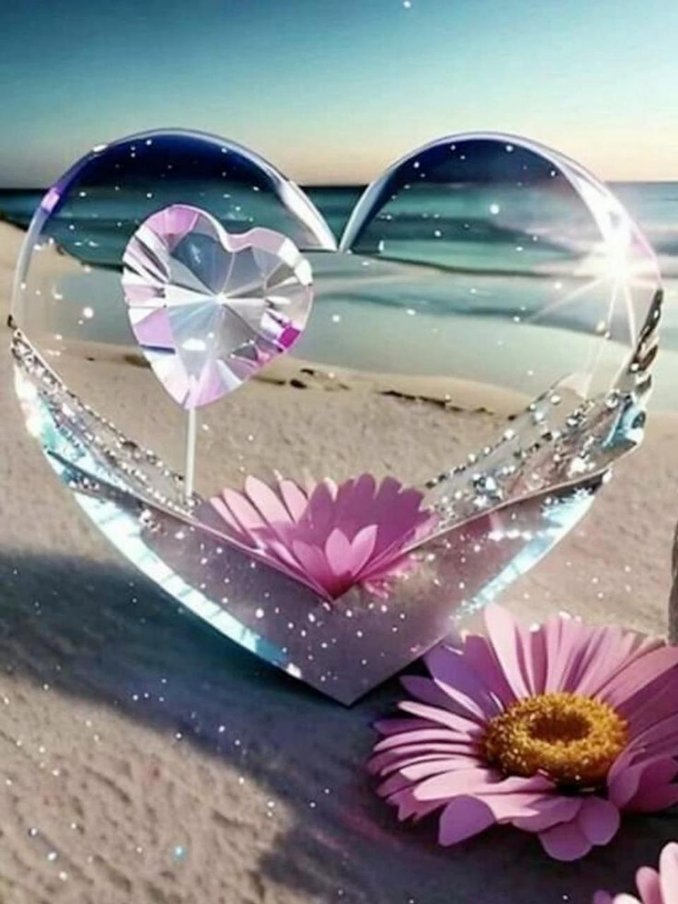 爱心•自然之美 晶美之心一个个,晶莹剔透闪闪亮