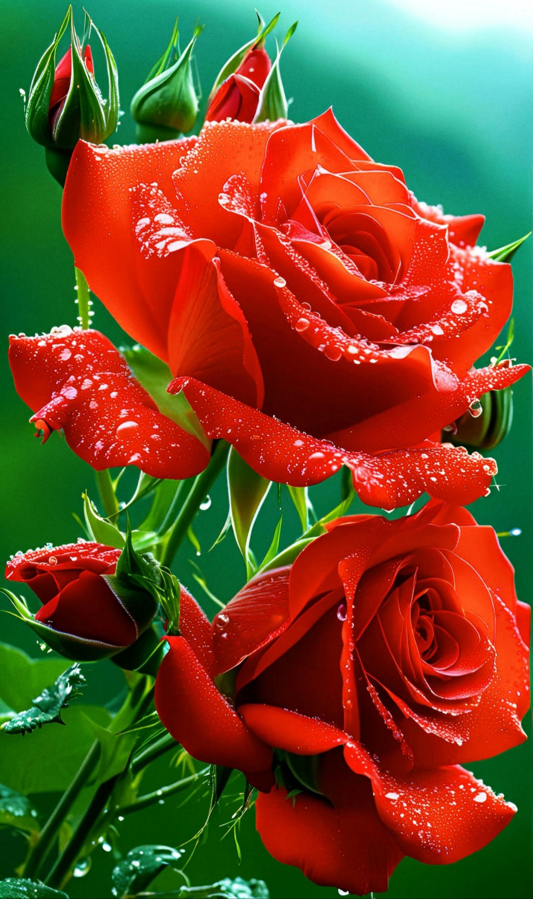 红红玫瑰红似火 红色玫瑰静相思,滴滴泪珠无人知