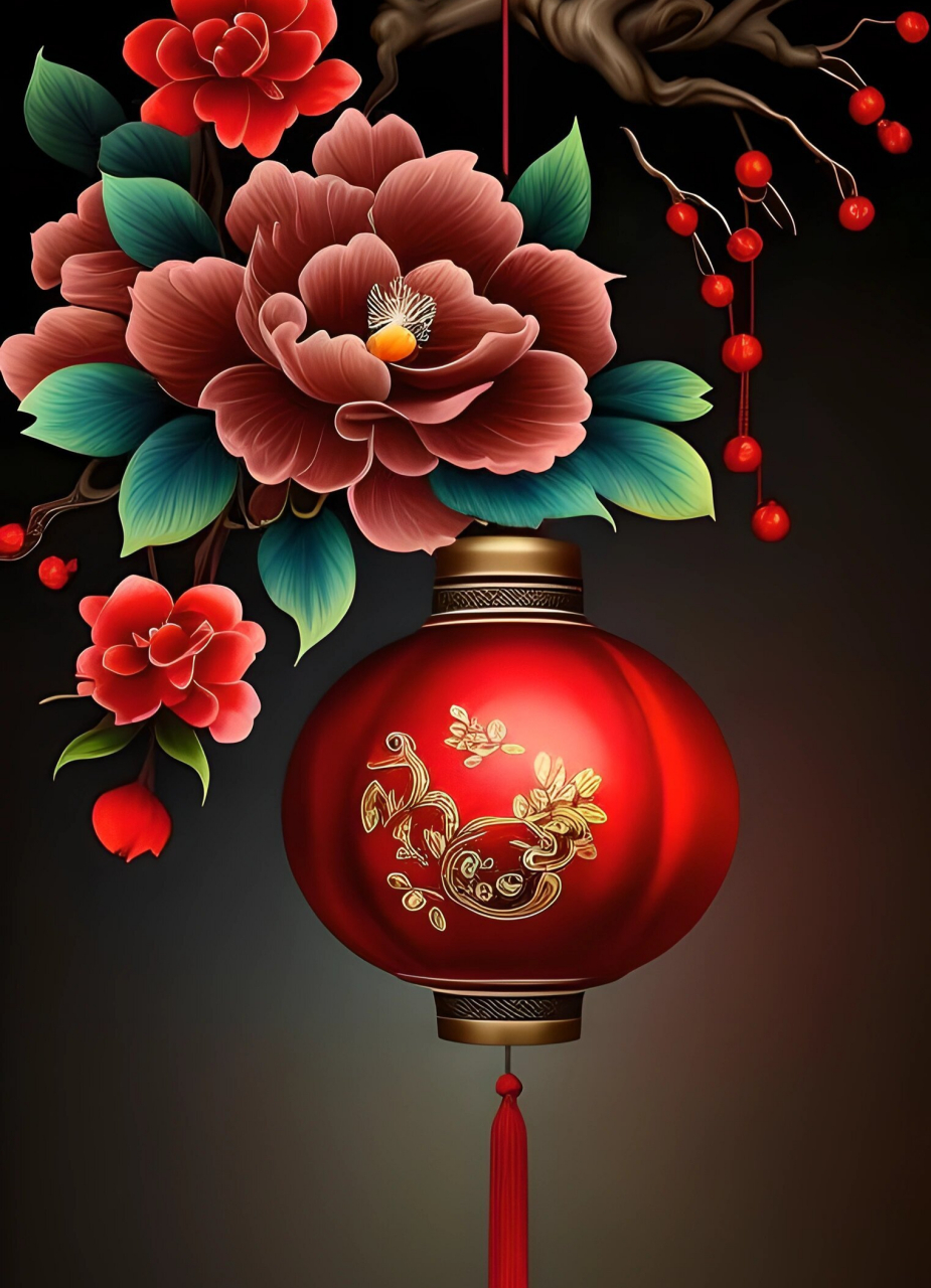 早安•㊗️福[鲜花] 大红灯笼高挂起,平安富贵永安康