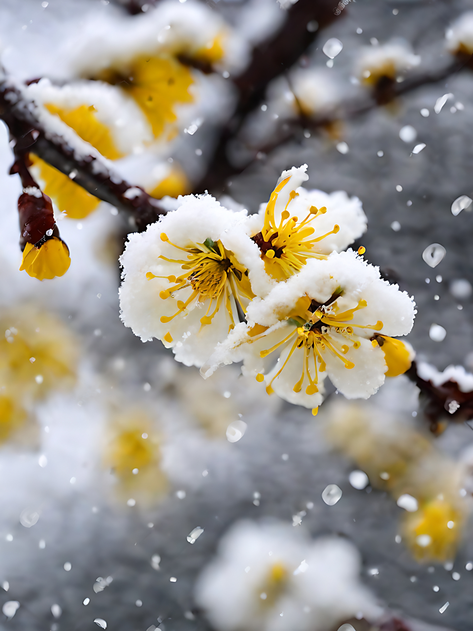 雪中梅61傲雪 冰雪梅花雪含笑,坚韧不拔毅力傲.